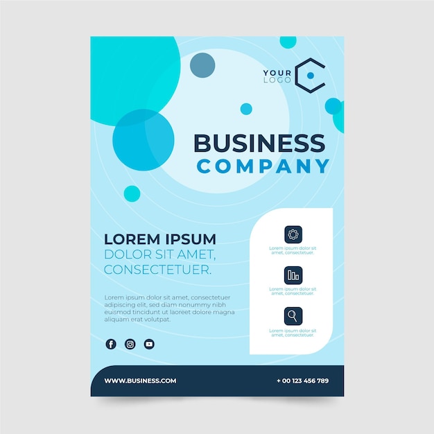Business company poster design template