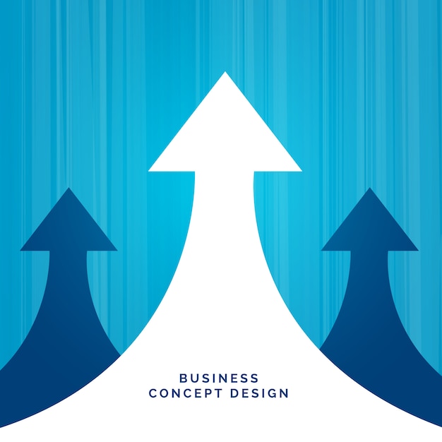 Business concept leadership design with arrow Free Vector