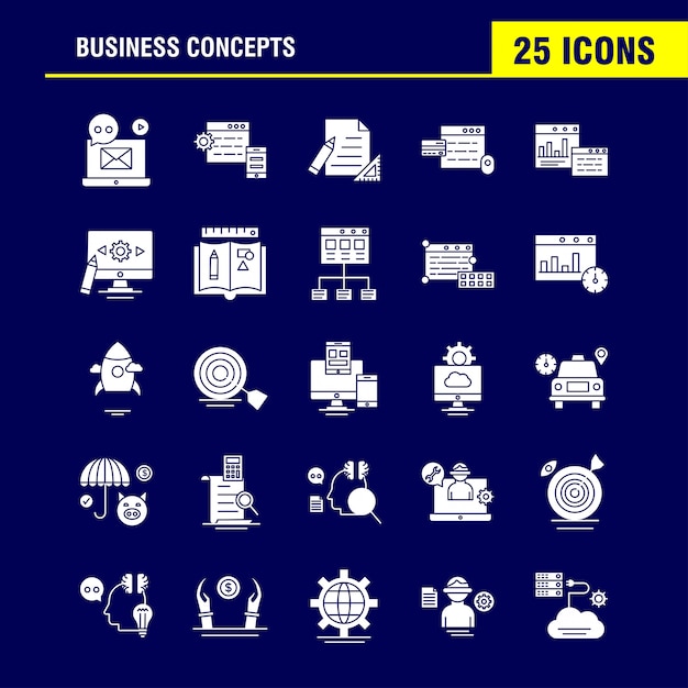 Free vector business concepts glyph icon