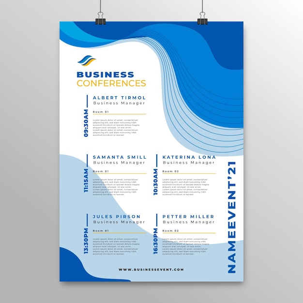 Business conference poster template