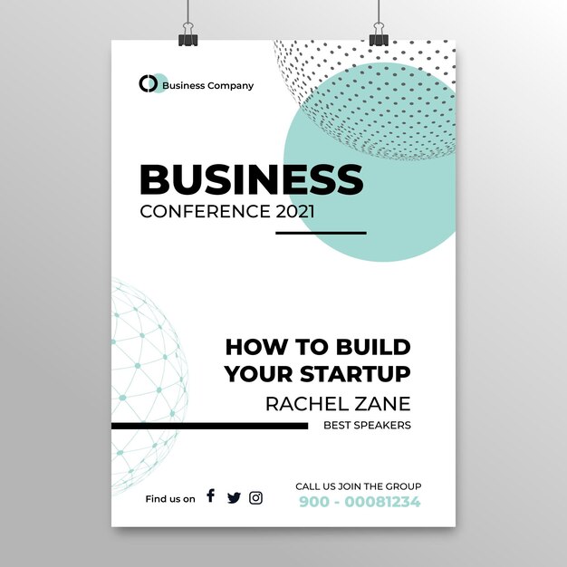 business conference poster template