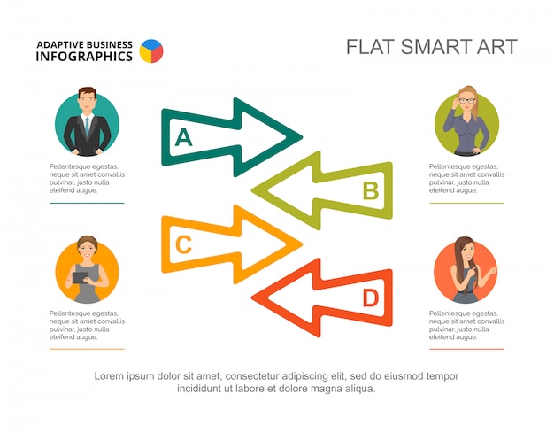 Business cooperation slide template. chart. creative concept for infographic, report.