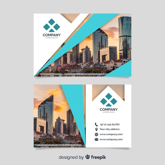 Free vector business corporate card template