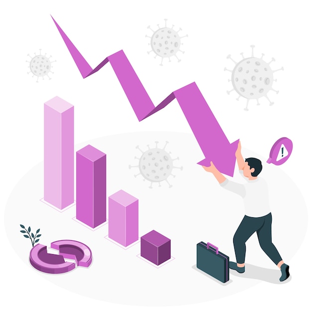 Free vector business crisis concept illustration