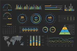 Free vector business dashboard element set