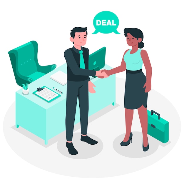 Business deal concept illustration