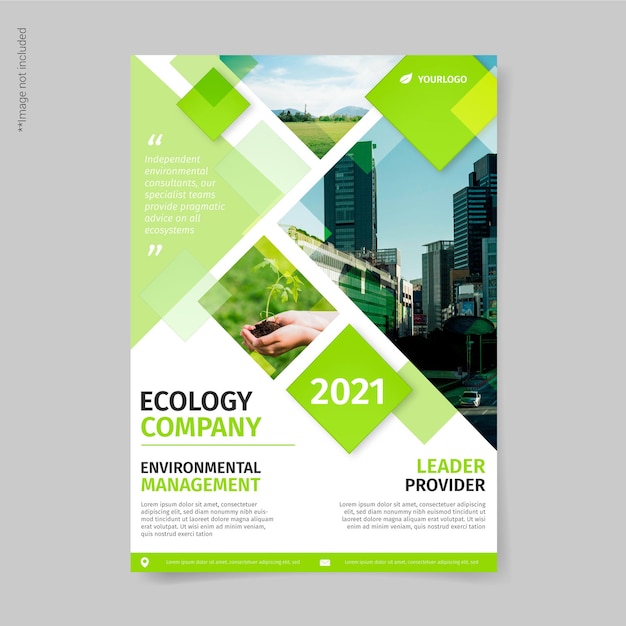 Free vector business ecology  flyer template