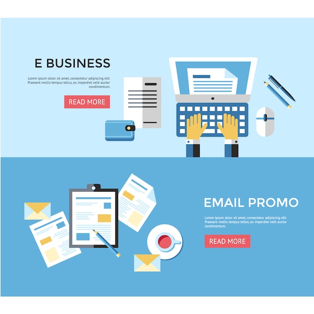 Free vector business and email banner