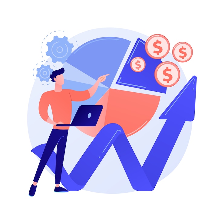 Free Vector business enterprise strategy. market analysis, niche selection, conquering marketplace. studying market segmentation, planning company development.