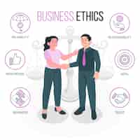 Free vector business ethics concept illustration