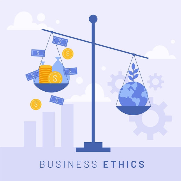 大規模なビジネス倫理のお金と地球