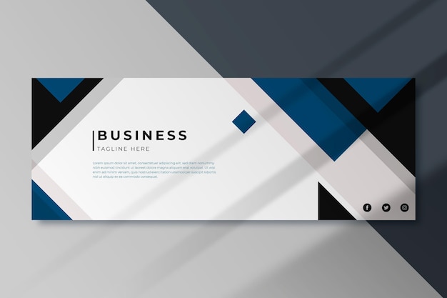 Free vector business facebook cover template