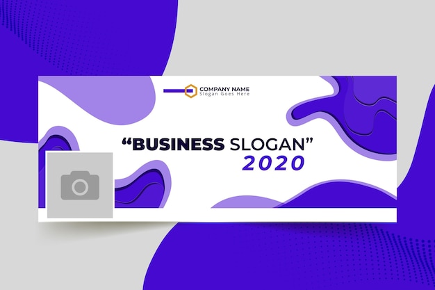 Free vector business facebook cover template
