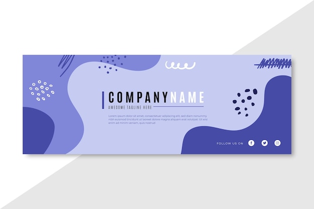 Free vector business facebook cover template