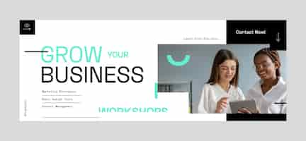 Free vector business facebook cover template