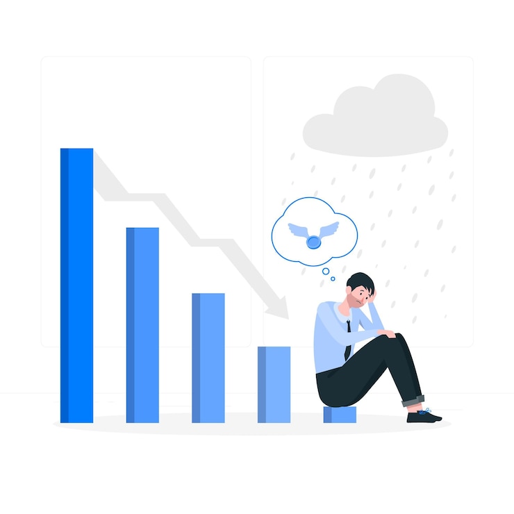 Free Vector business failure concept illustration