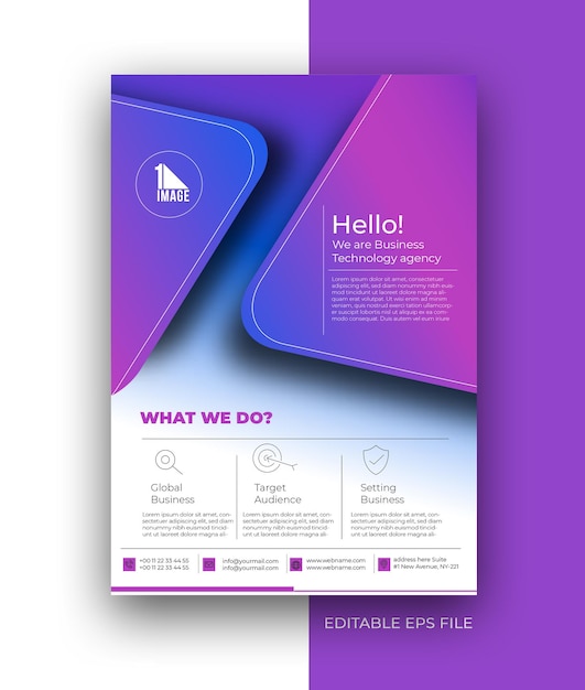 Free vector business flyer a4 flyer poster brochure design template