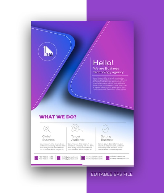 Бизнес флаер А4 флаер плакат дизайн брошюры шаблон