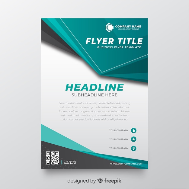 Free vector business flyer abstract template