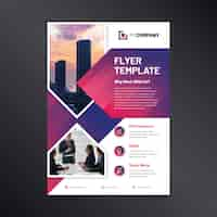 Free vector business flyer abstract with image