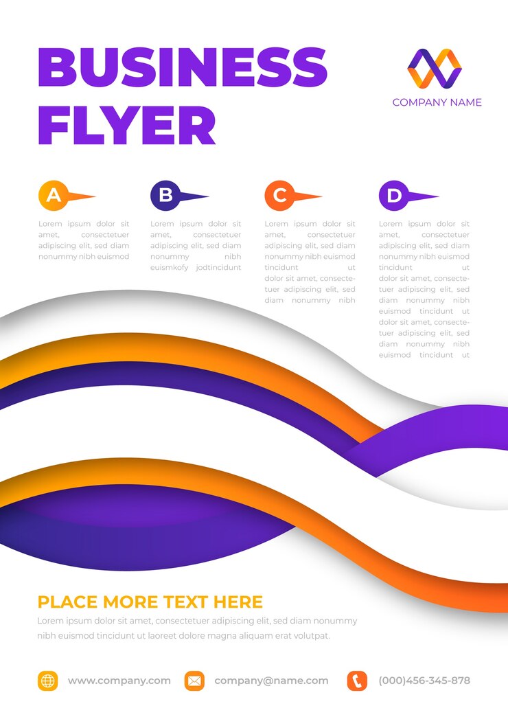 Free Vector business flyer design template