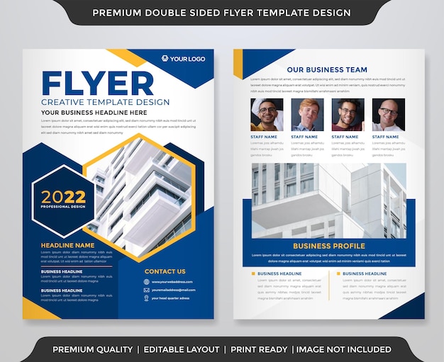 Business flyer editable template premium style
