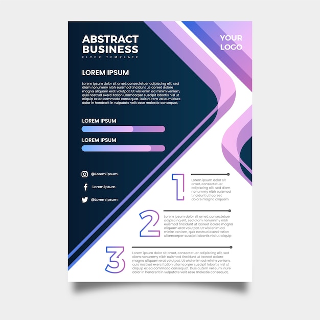 Free vector business flyer professional abstract