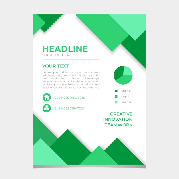 Business flyer template abstract