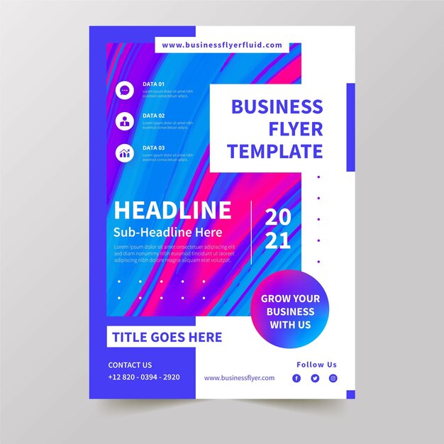 Business flyer template concept