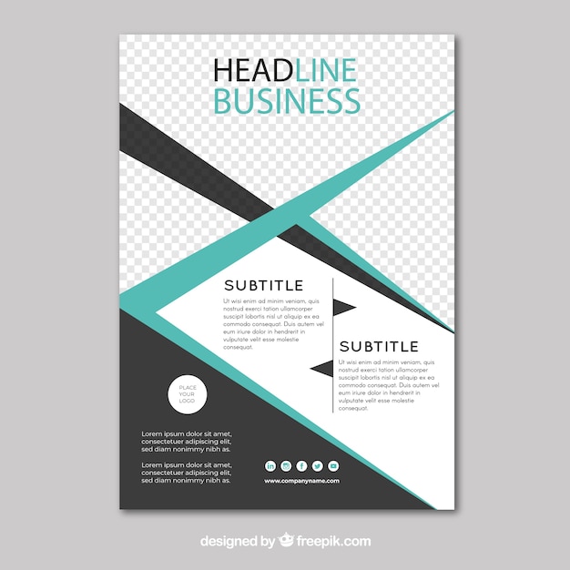 Business flyer template with abstract design