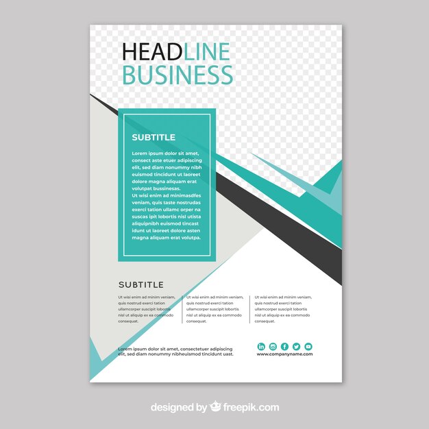 Business flyer template with abstract design