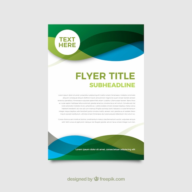 Business flyer template with abstract style