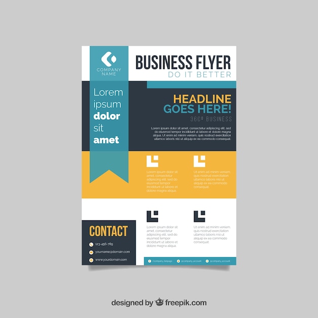 Free vector business flyer template