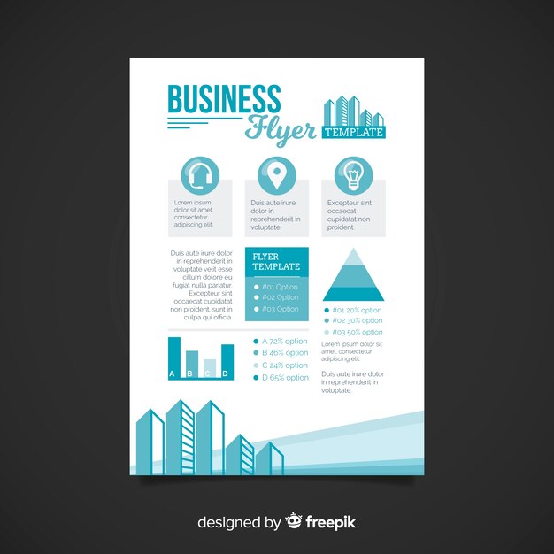 Free vector business flyer template