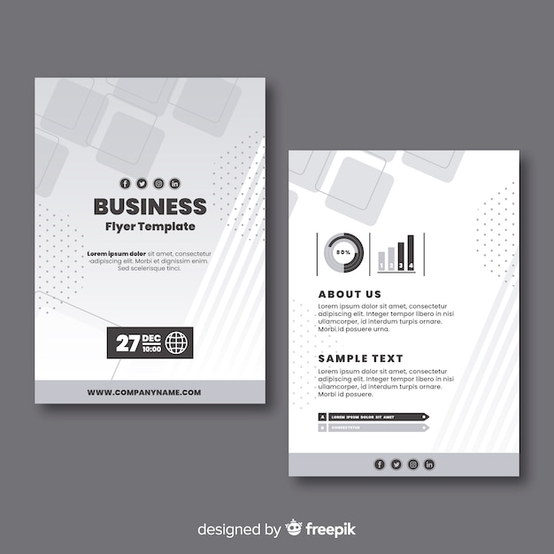 Free vector business flyer template