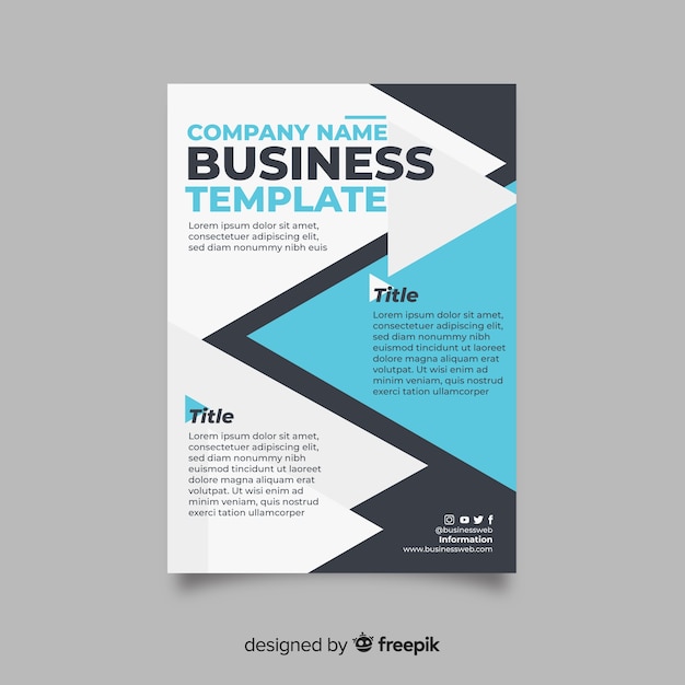 Free vector business flyer template