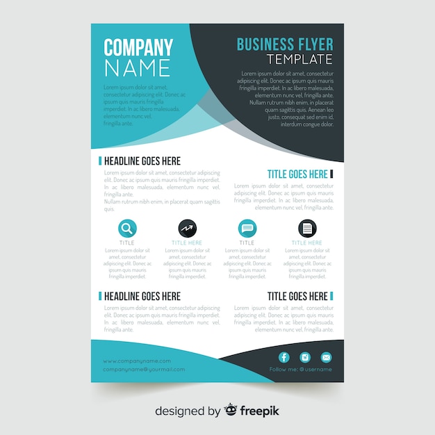 Free vector business flyer template