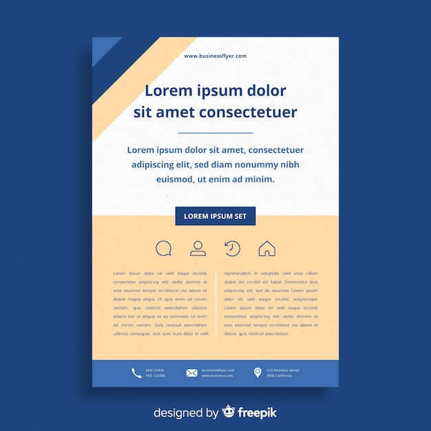 Free vector business flyer template