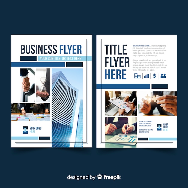 Free vector business flyer template