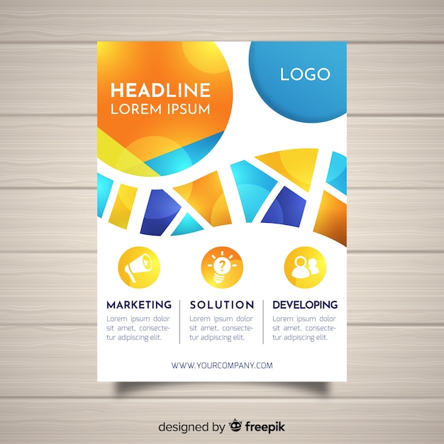 Free vector business flyer template