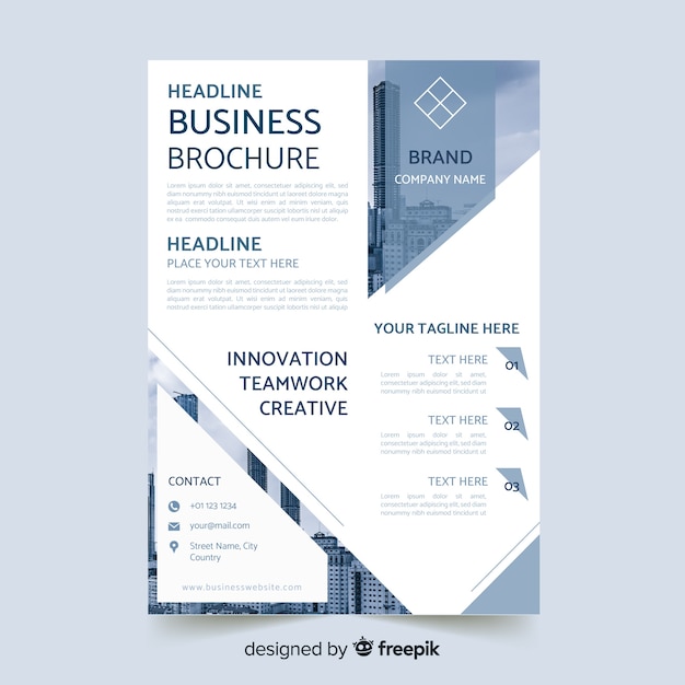 Free vector business flyer template