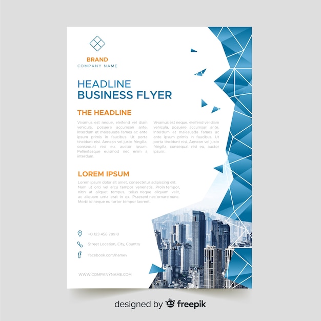 Free vector business flyer template