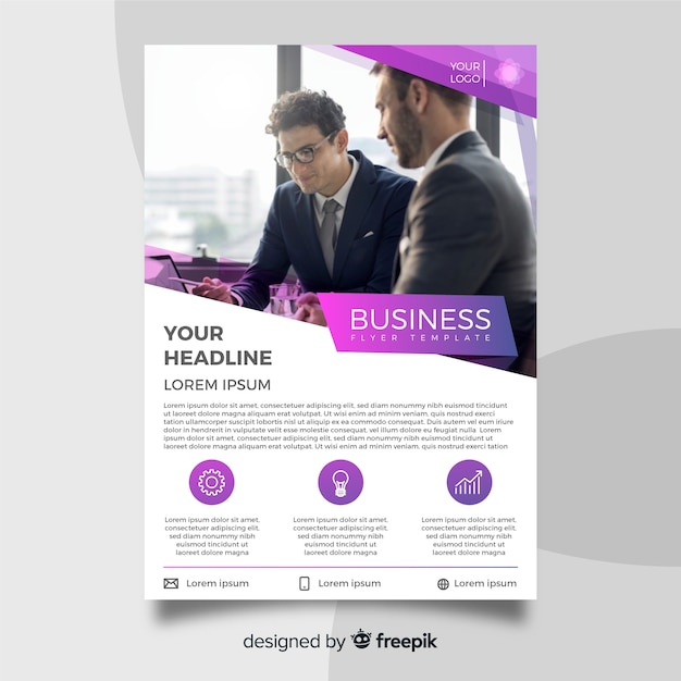 Free vector business flyer template