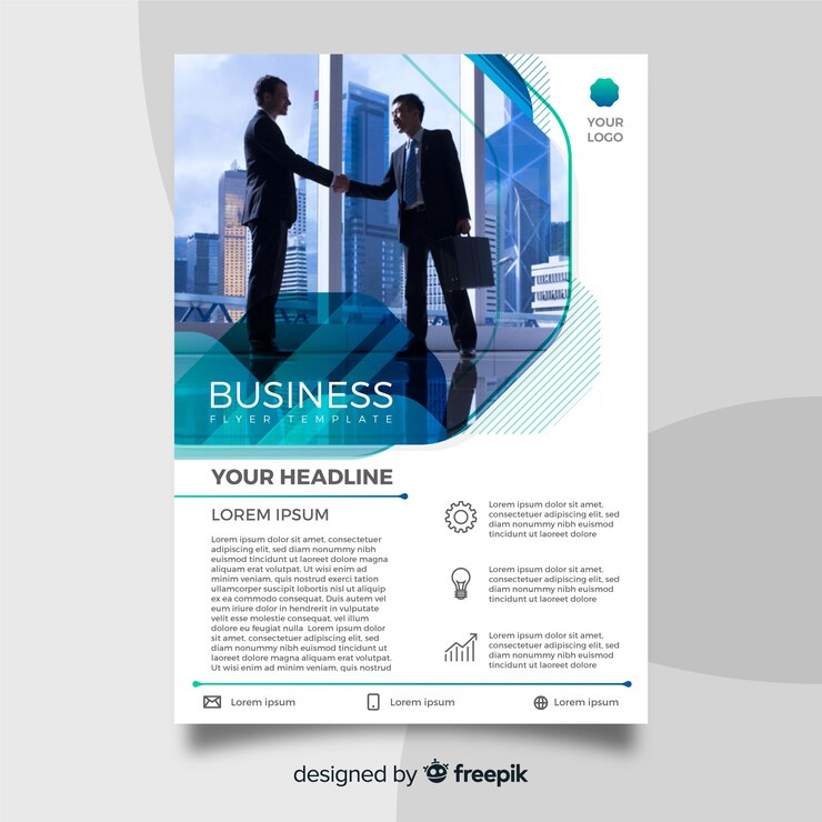 Free Vector business flyer template