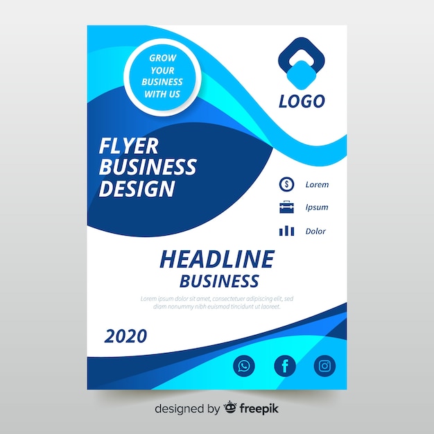 Free vector business flyer template