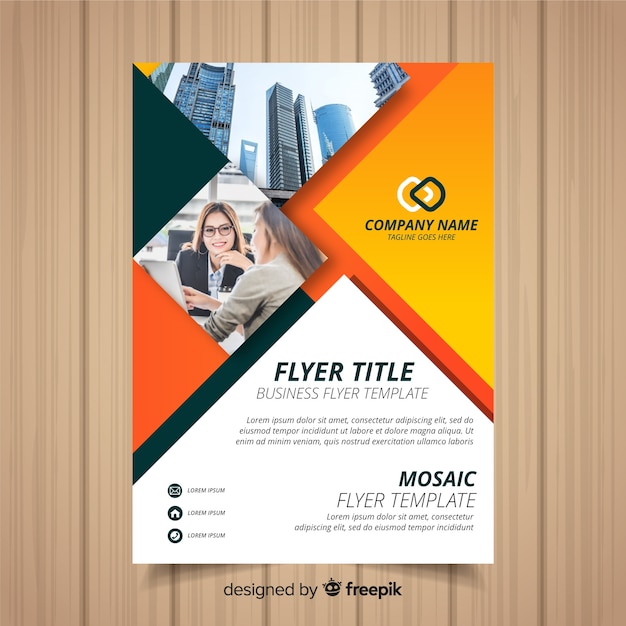 Free vector business flyer template