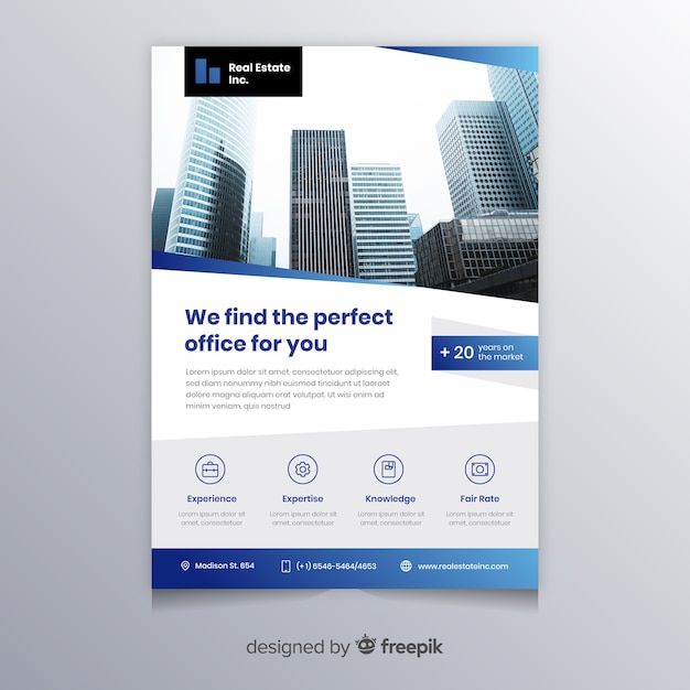 Free vector business flyer template