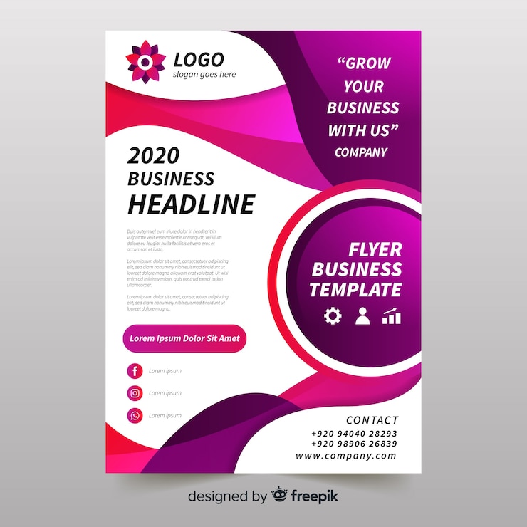 Free Vector business flyer template