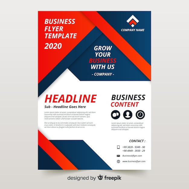 Free vector business flyer template