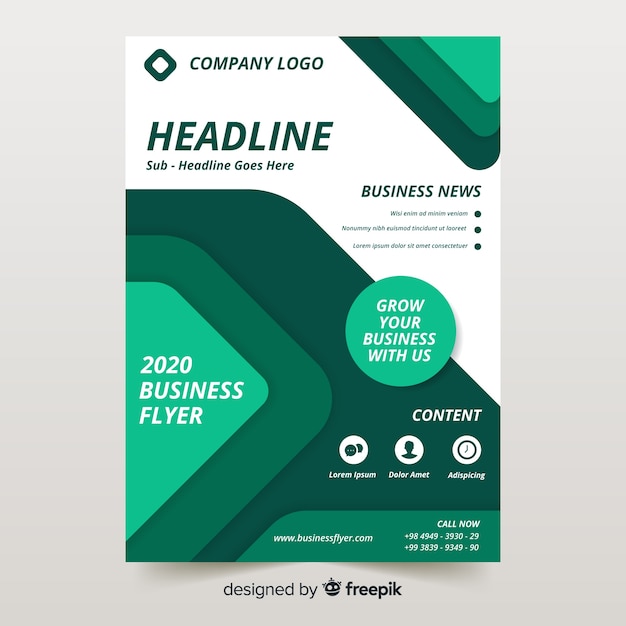 Free vector business flyer template